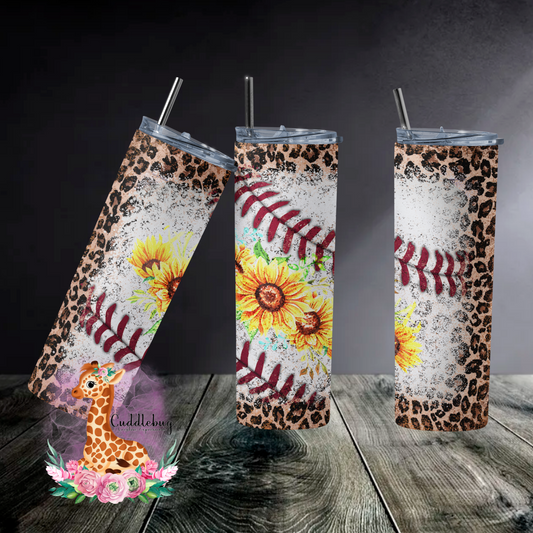 Leopard and Sunflower Baseball